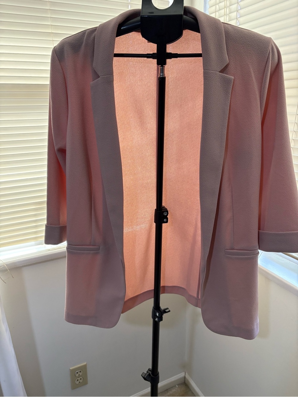 Maurices Light Pink Open-Front Blazer
